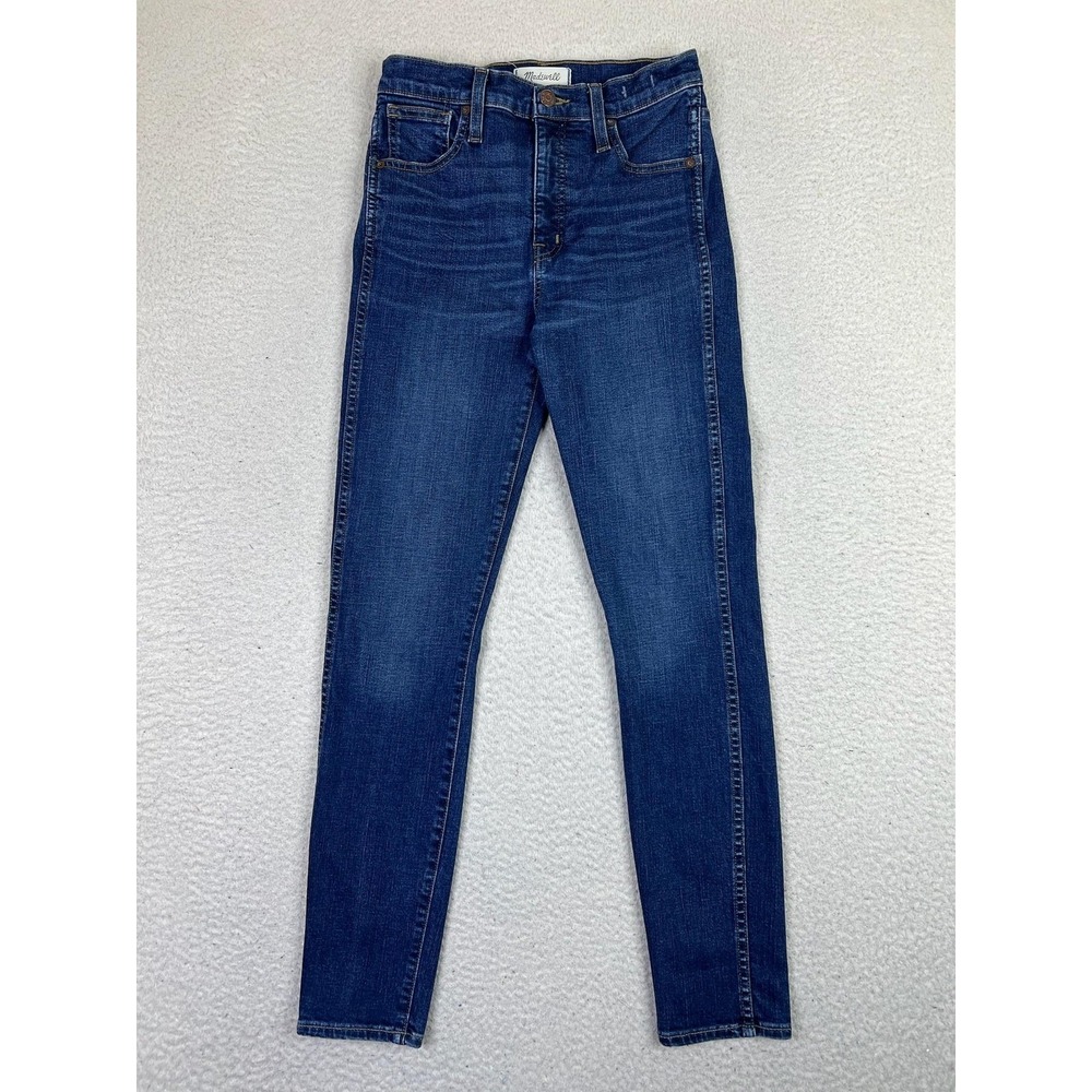 Madewell Jeans Womens 26 Blue Medium Wash 10 Inch High-Rise Skinny Stretch F4684